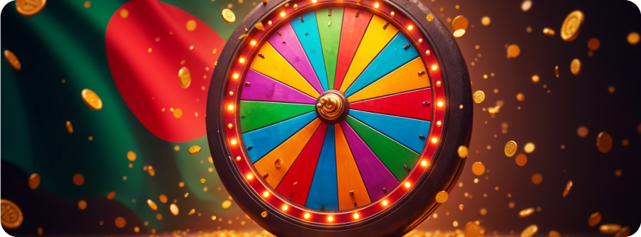 BN flag and crazy time wheel