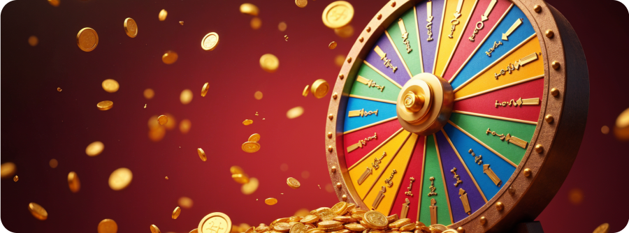 a wheel and coins Crazy Time